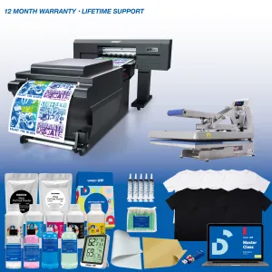 DTF 6000 Printer - Deluxe Package with Hotronix Hover Heat Press 16” x 24”