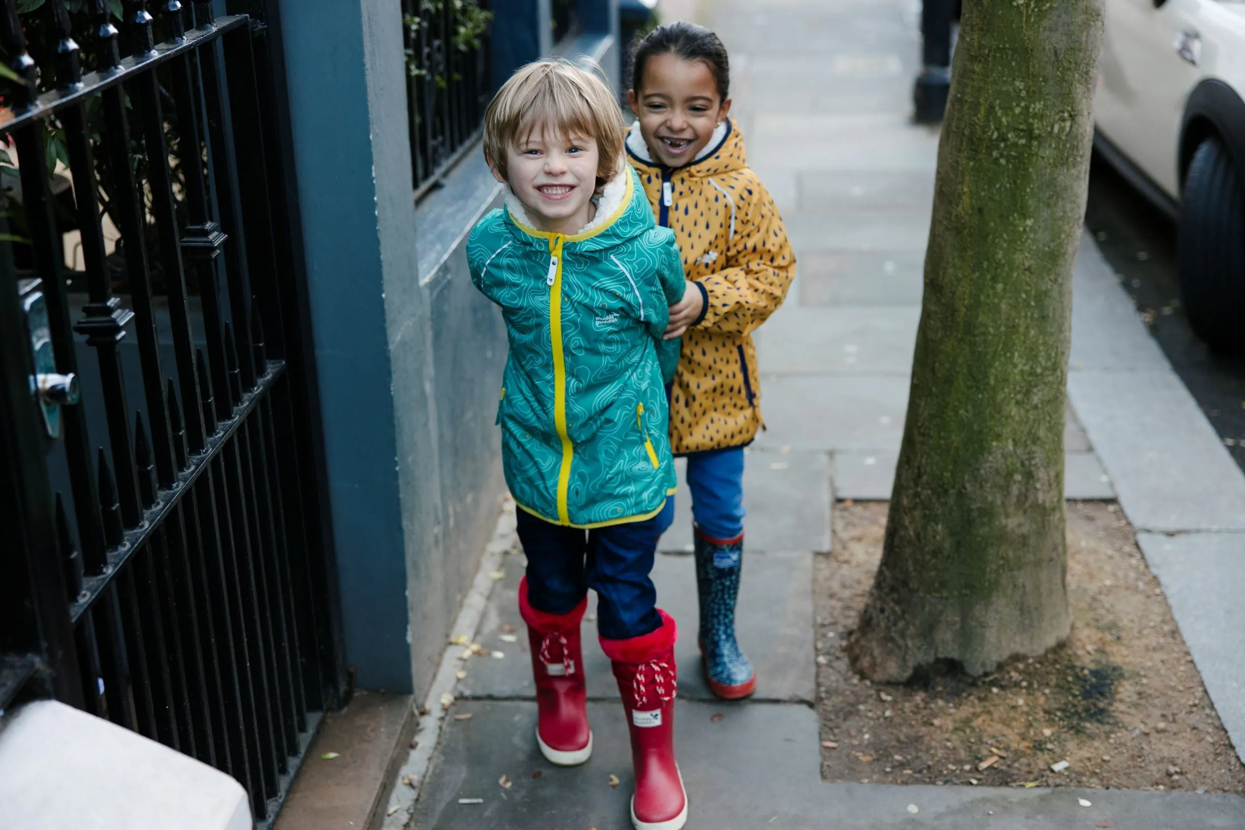Ecosplash Fleece Lined Jacket - Teal Print