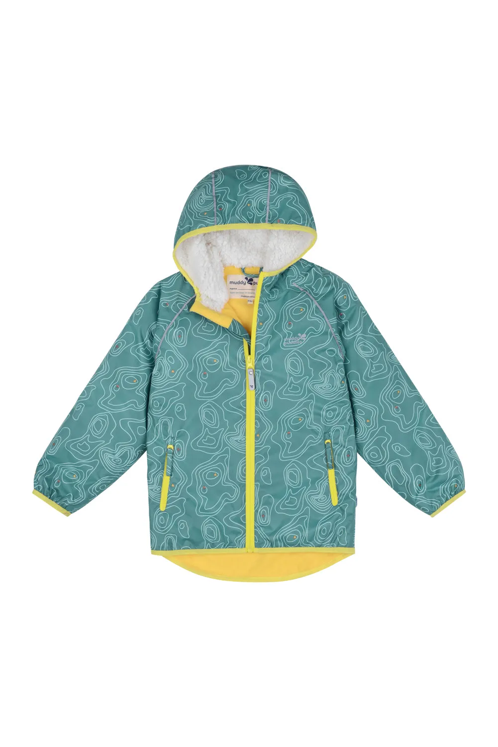 Ecosplash Fleece Lined Jacket - Teal Print