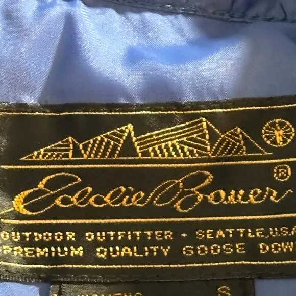 Eddie Bauer Outdoor Outfitter Women S/P Goose Down Long Trench Coat Rain Jacket