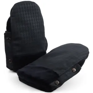 egg3 Handmuffs in Houndstooth Black