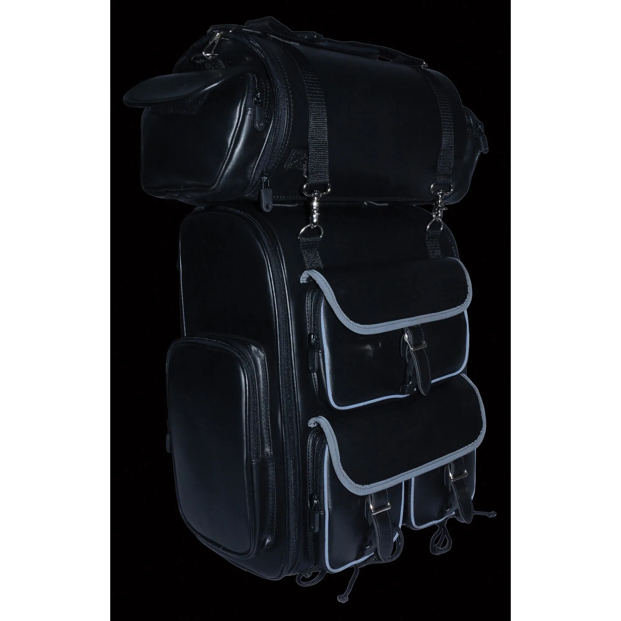 Extra Large Two Piece PVC Touring Pack w/ Reflective Piping (14X17X7)