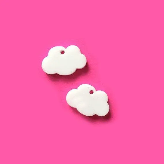 Fluffy Cloud Charms - 5 Pairs