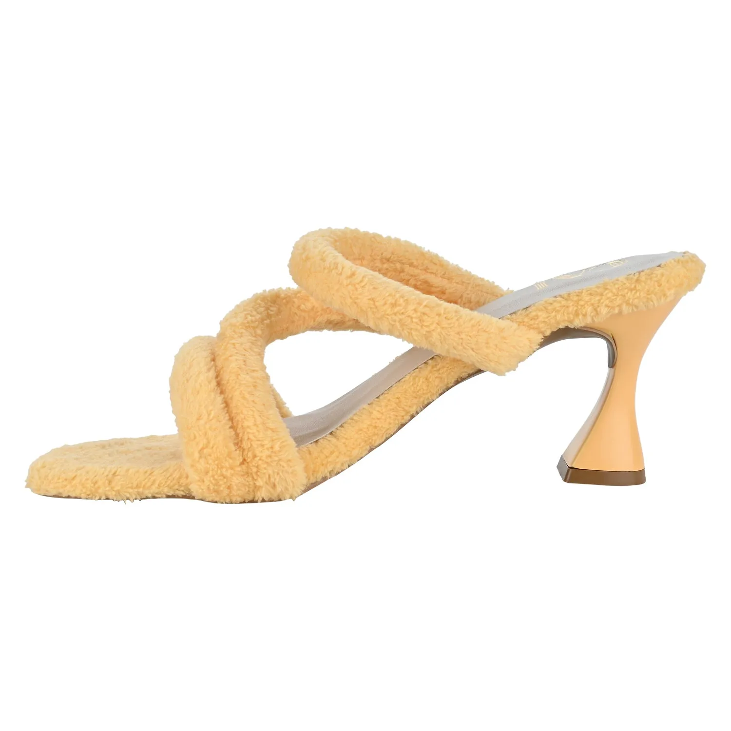 Furry Yellow Heels