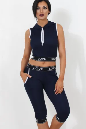Harlow Navy Activewear Two Piece