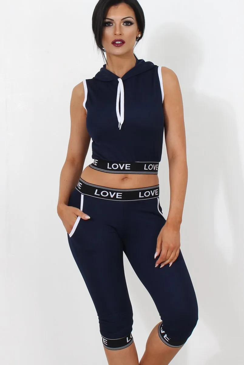 Harlow Navy Activewear Two Piece