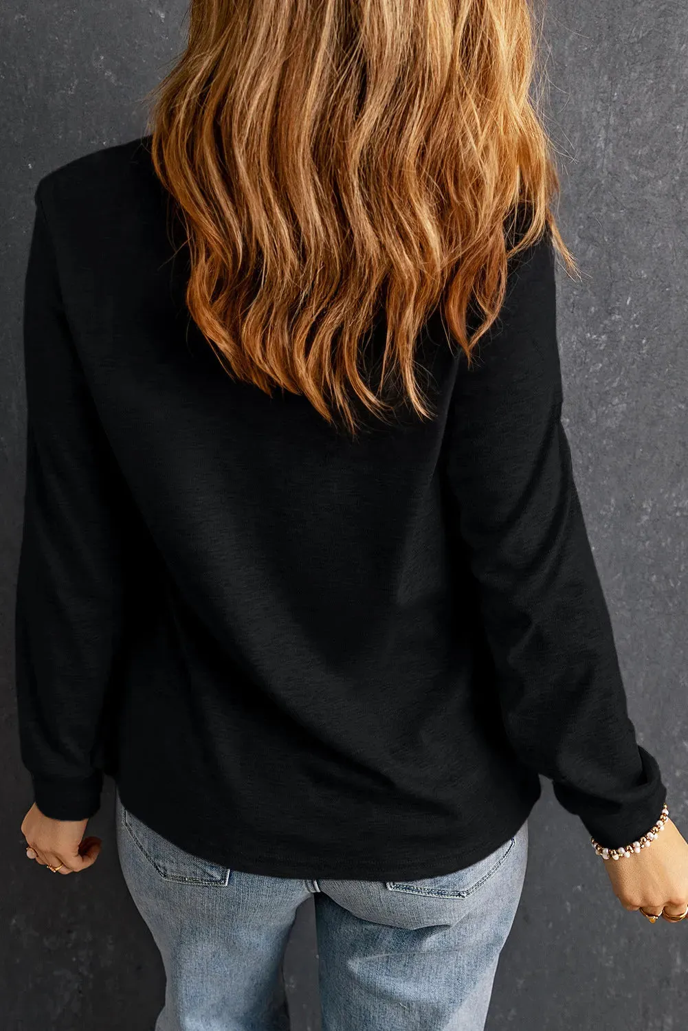 Hazel Blues® |  Boots Round Neck Long Sleeve Sweatshirt