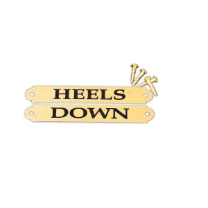 HEELS DOWN - Engraved Nameplates For Boots