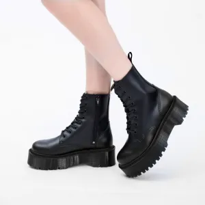 High Quality Woman Martin Boots with Small BagsThick Bottom Elegant Boots Autumn Fashion Shoes