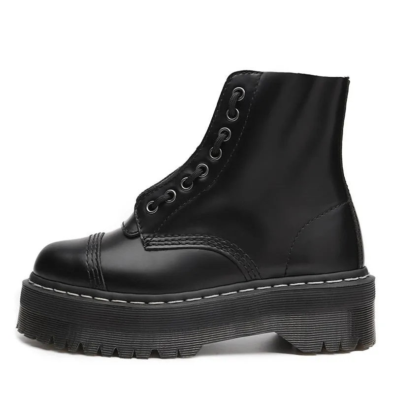 High Quality Woman Martin Boots with Small BagsThick Bottom Elegant Boots Autumn Fashion Shoes