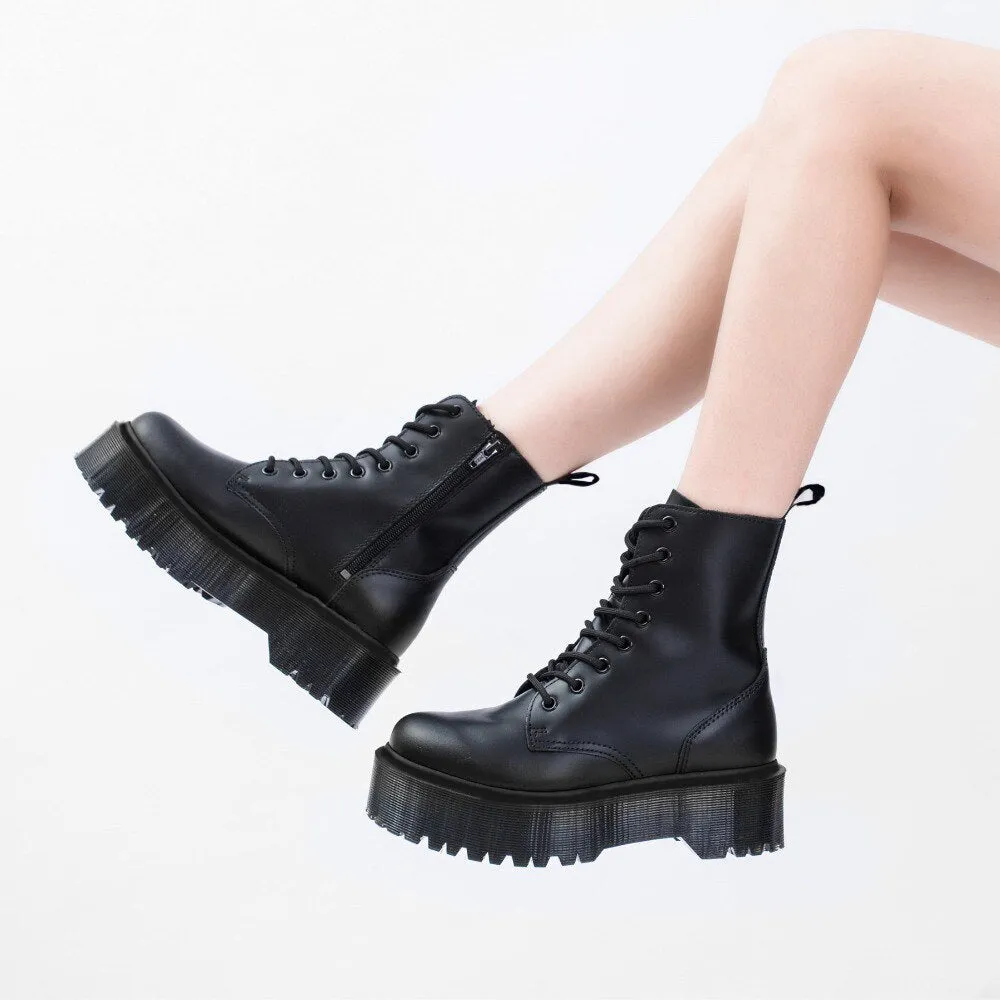 High Quality Woman Martin Boots with Small BagsThick Bottom Elegant Boots Autumn Fashion Shoes