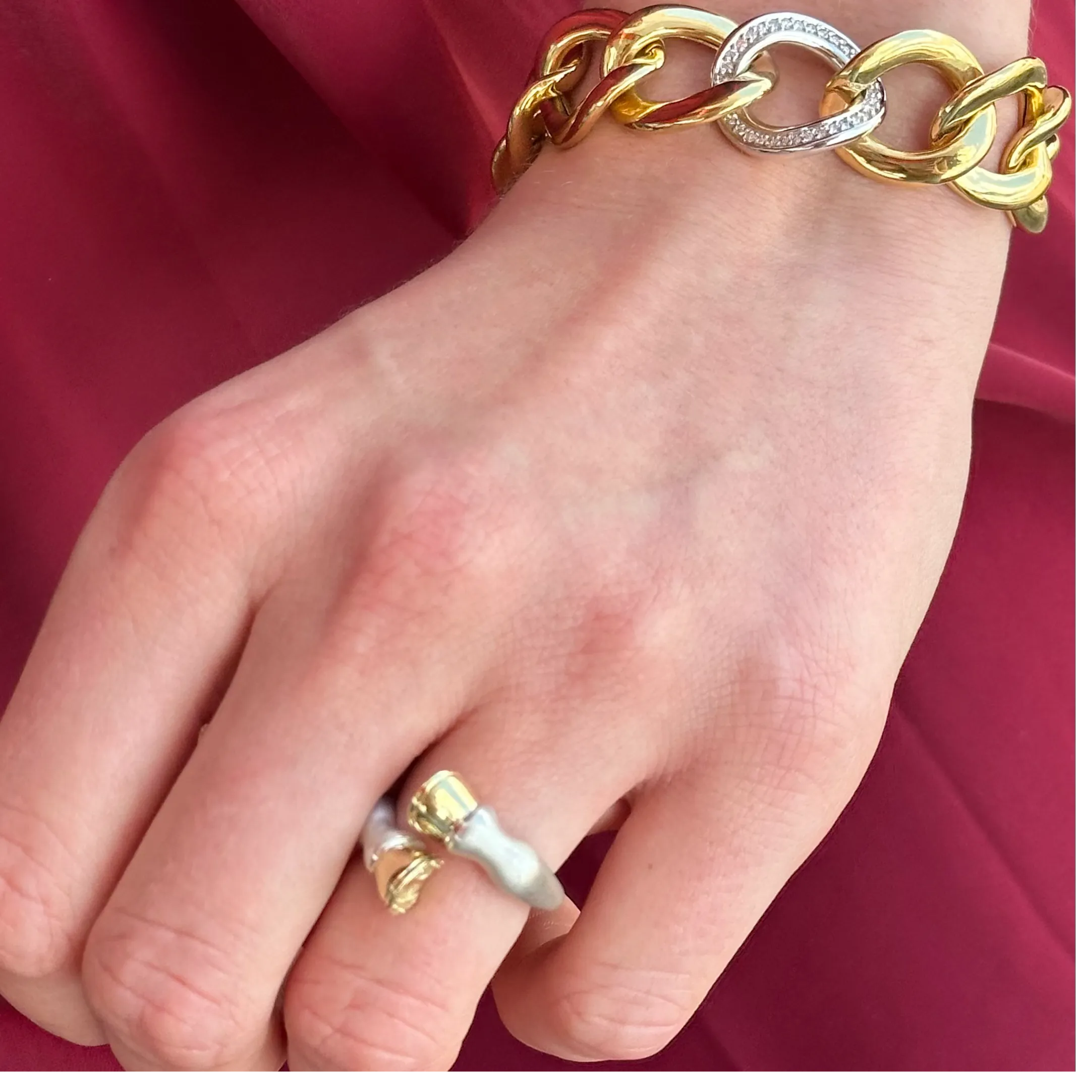 Horse Hoof Ring, 18k & Sterling