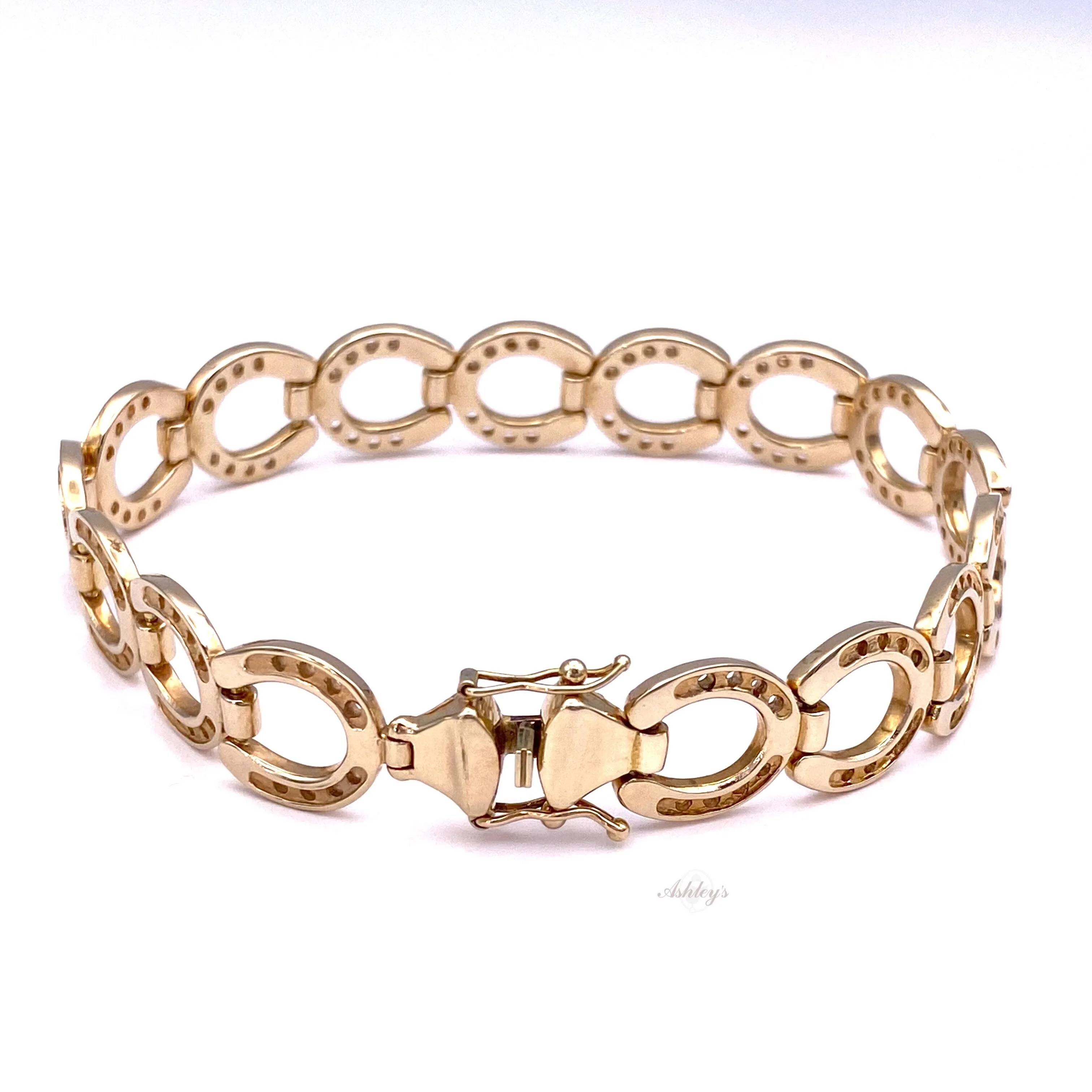 Horseshoe Bracelet, 14k gold