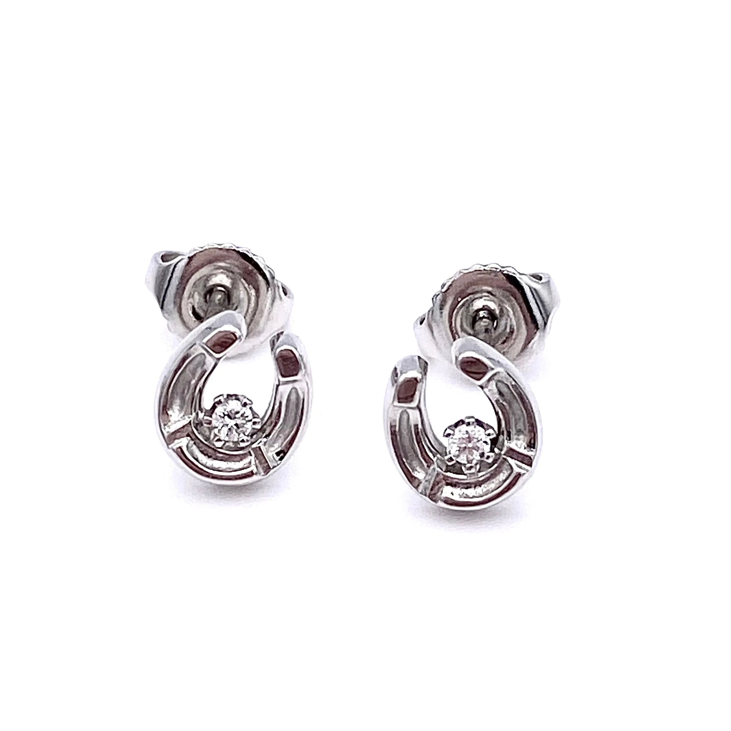Horseshoe Earrings Petite, 14k gold