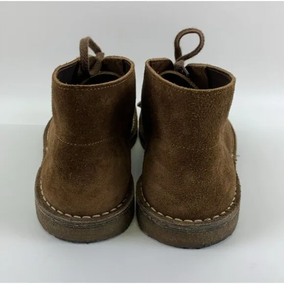 J Crew MacAlister Chukka Boot Brown Suede Lace Up Ankle Crepe Sole Mens 8 H Wide