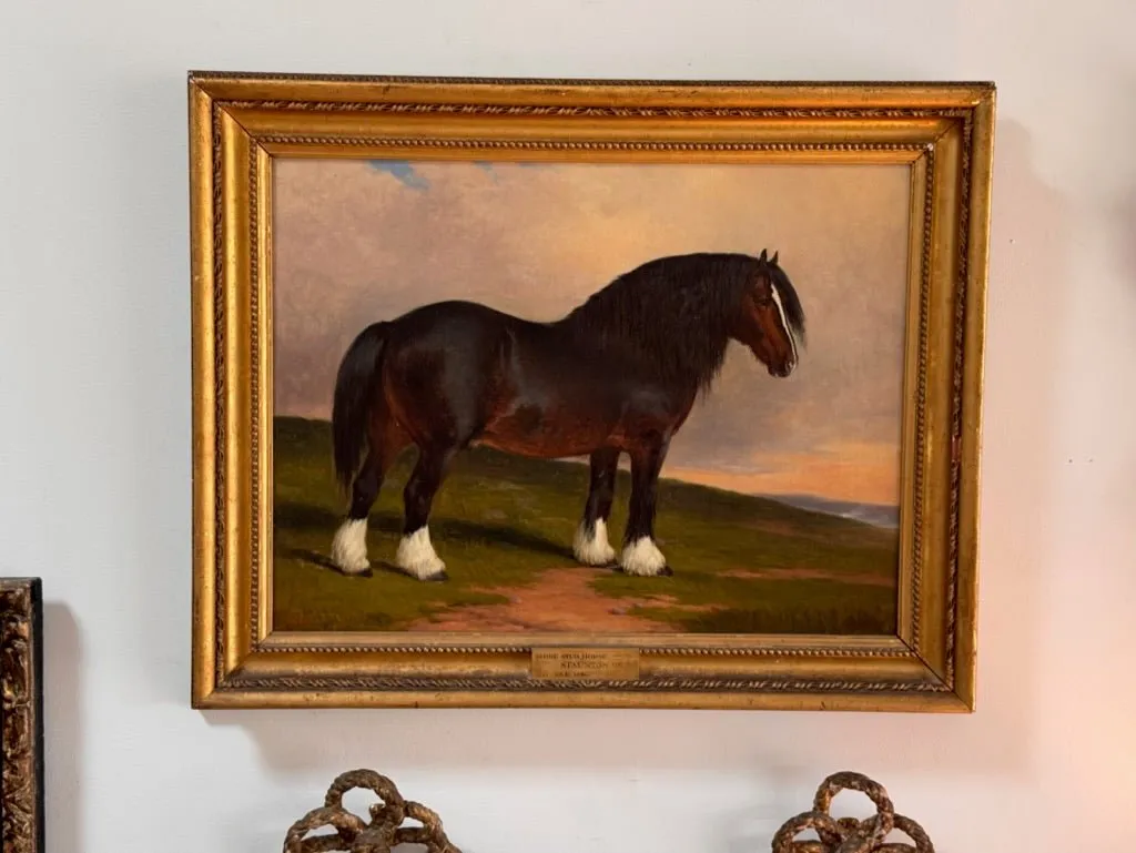 James William Cole (English, act.1849-1889) "Staunton Hero", Shire stud horse, dated 1886.