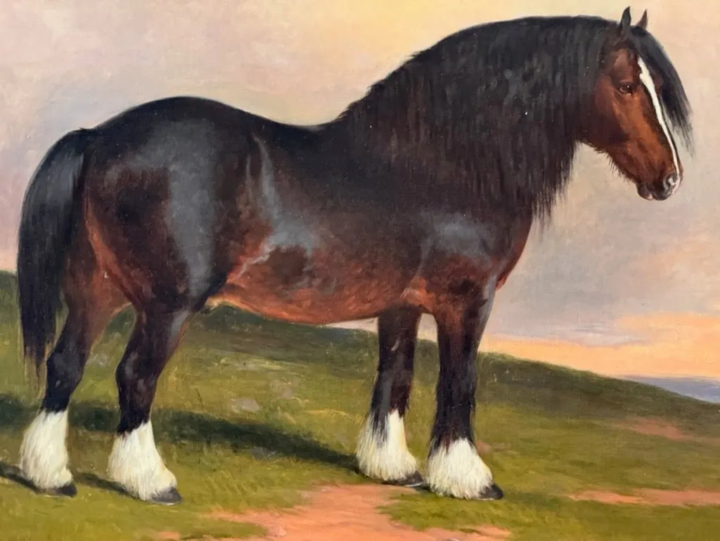 James William Cole (English, act.1849-1889) "Staunton Hero", Shire stud horse, dated 1886.