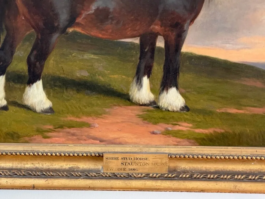 James William Cole (English, act.1849-1889) "Staunton Hero", Shire stud horse, dated 1886.