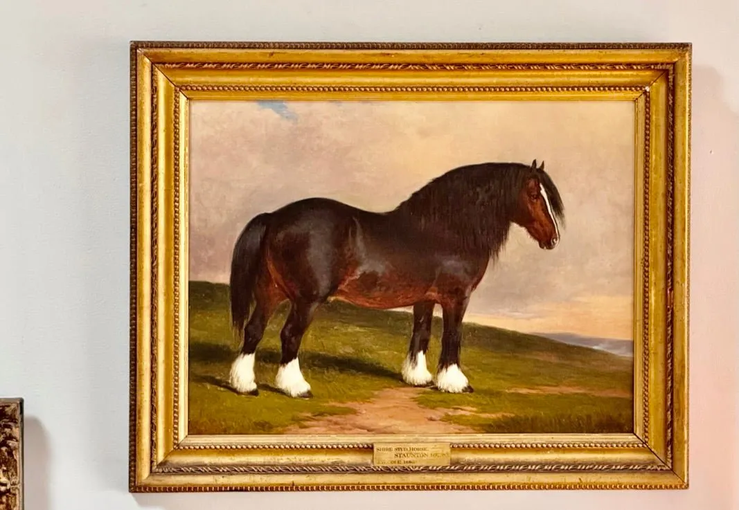 James William Cole (English, act.1849-1889) "Staunton Hero", Shire stud horse, dated 1886.