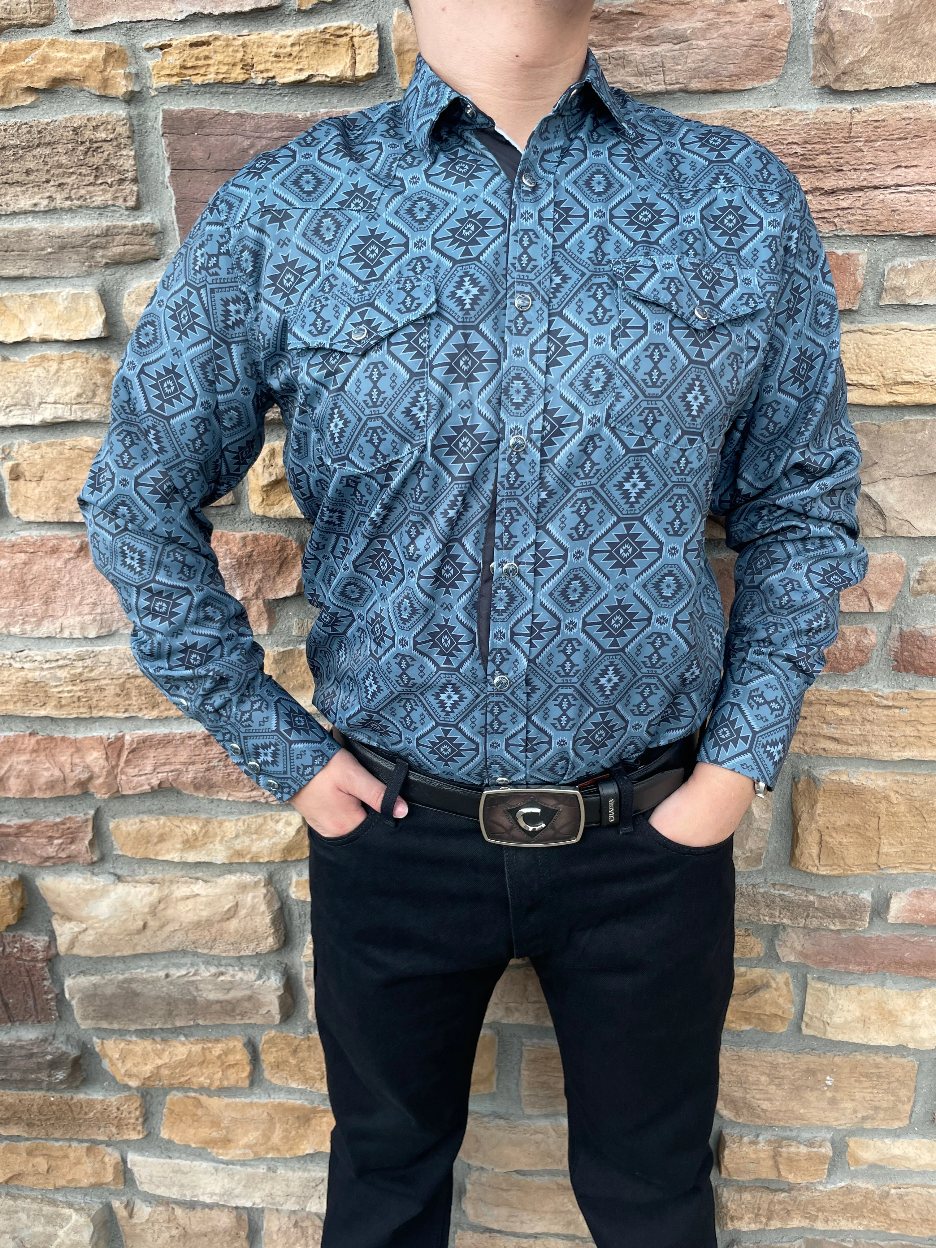Javier Aztec 101 Olive Shirt