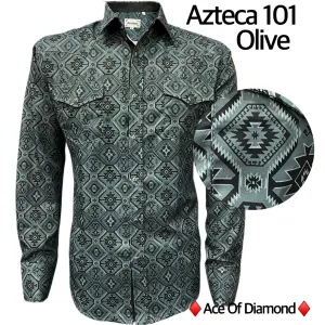 Javier Aztec 101 Olive Shirt