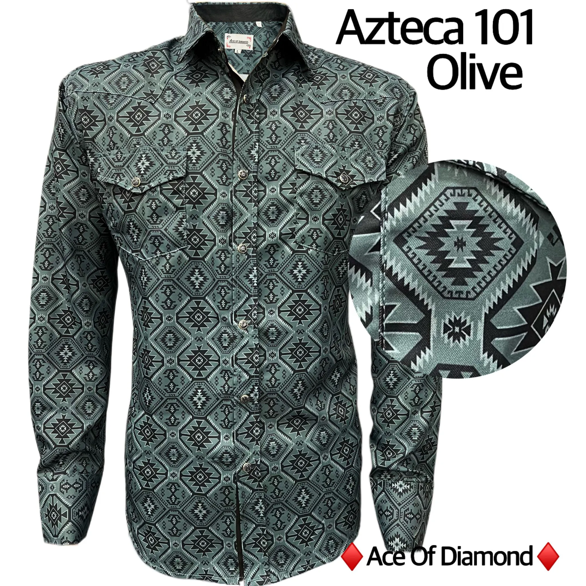 Javier Aztec 101 Olive Shirt