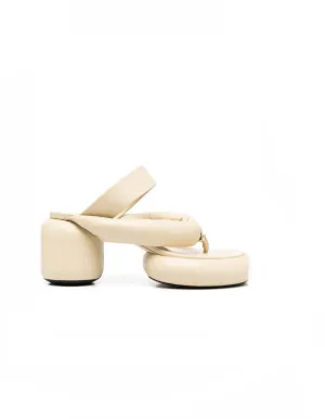 Jil Sander Padded Cream Mules - new