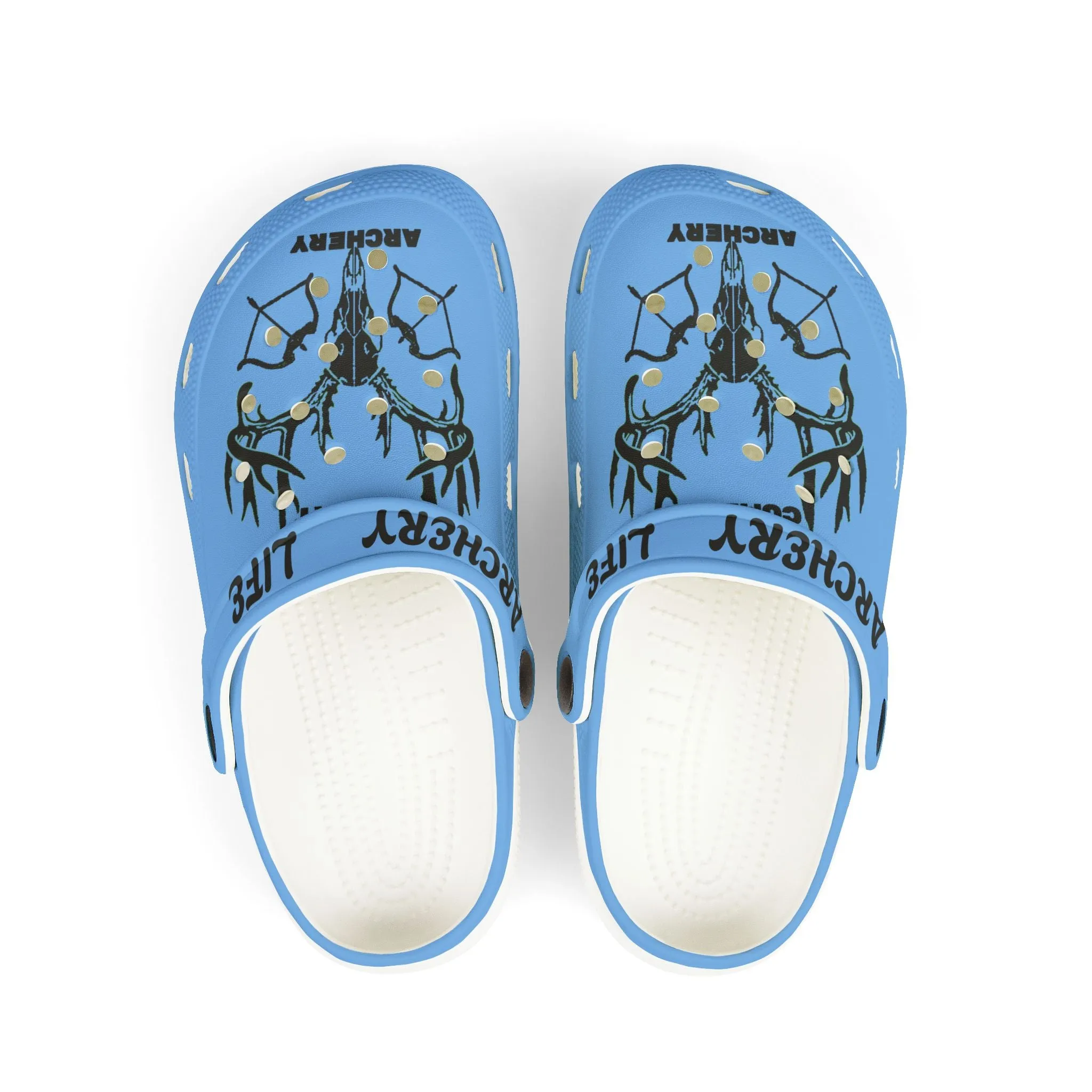 Kids' Archery Theme EVA Foam Clogs - Fun & Comfortable Footwear for Young Athletes