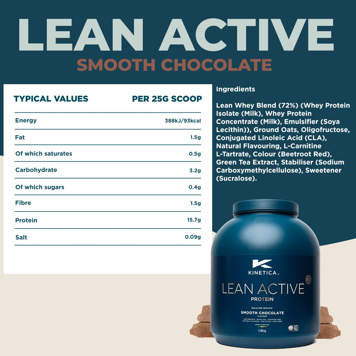 Lean Active Protein Chocolate 1.8kg