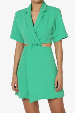 Leticia Twist Cut Out Mini Blazer Dress