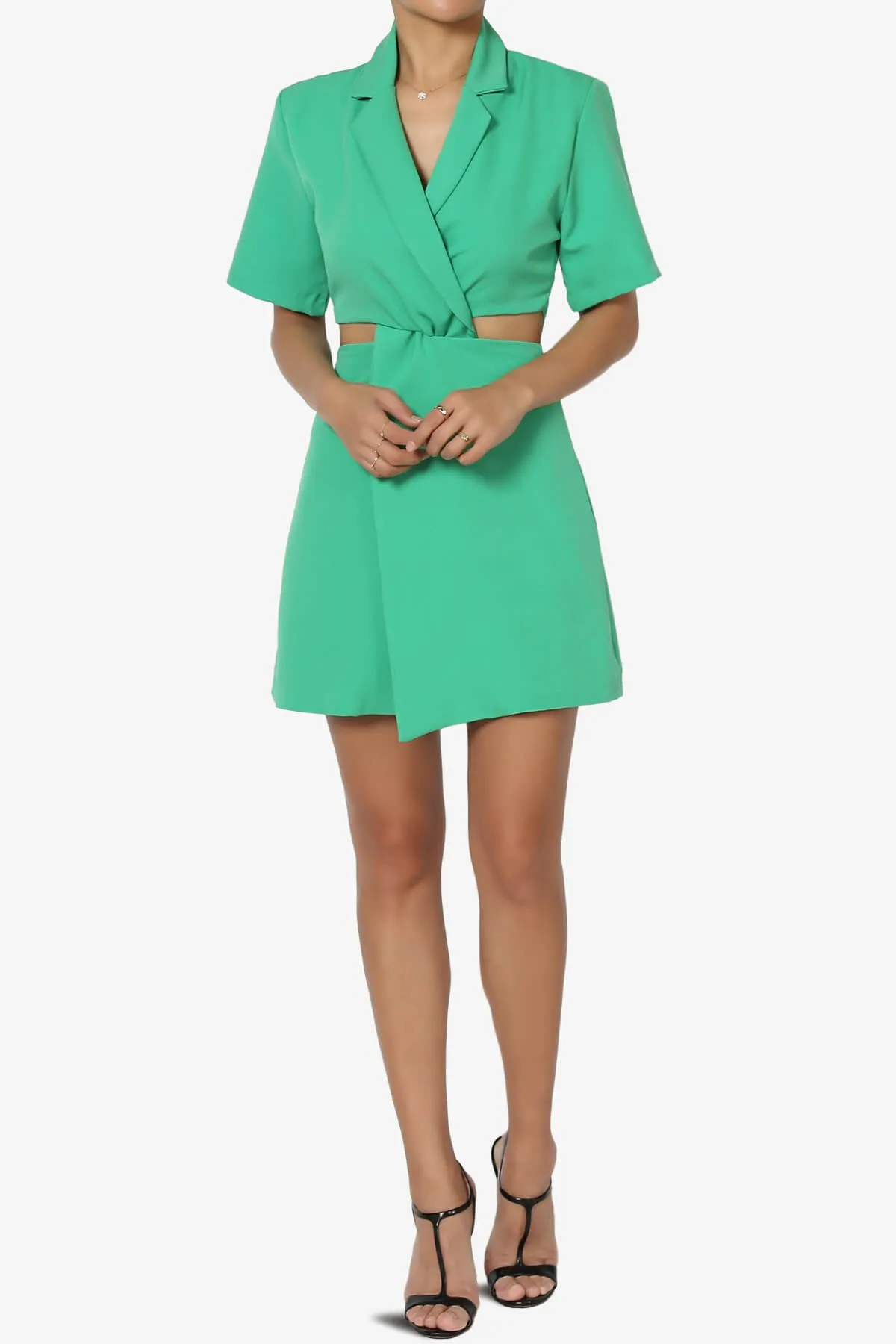 Leticia Twist Cut Out Mini Blazer Dress