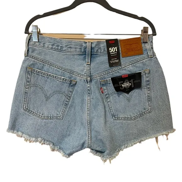 Levi's 501 Original Cutoff Denim Shorts in Ojai Luxor Heat (30)