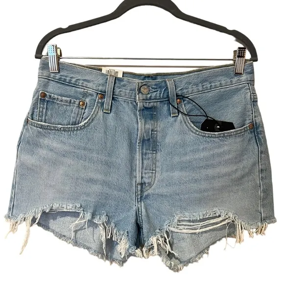 Levi's 501 Original Cutoff Denim Shorts in Ojai Luxor Heat (30)