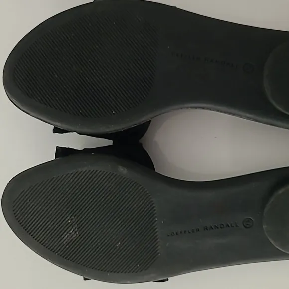 Loeffler Randal Black Suede &quot;Birdie&quot; Ruffled Slides - Size 7.5