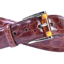 MARTIN DINGMAN WALLACE 2 BUCKLE AUTHENTIC CROCODILE BELT
