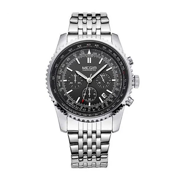 MEGIR Mens Watch with Stainless Steel Band