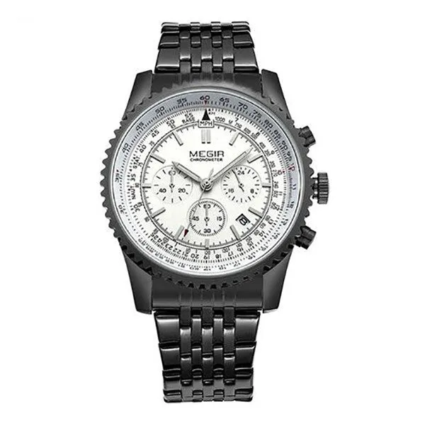 MEGIR Mens Watch with Stainless Steel Band