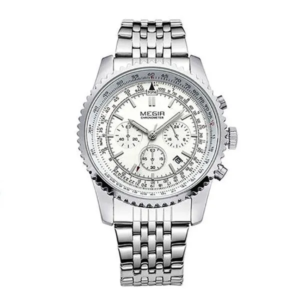 MEGIR Mens Watch with Stainless Steel Band