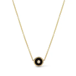 Mini Compass Pendant - Black Onyx