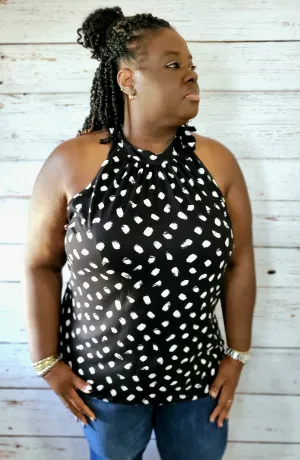 Mock Neck Casual Top
