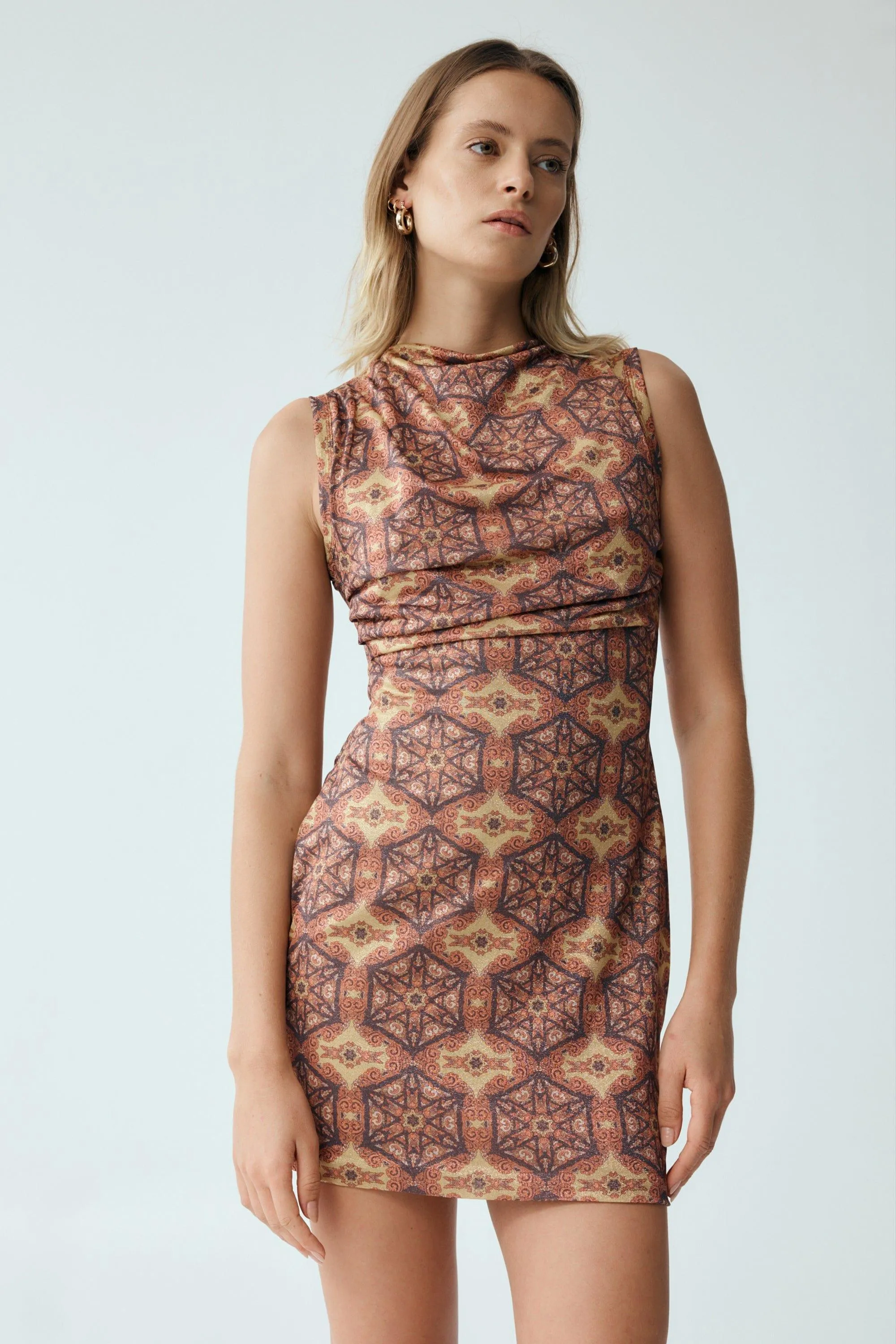 MOROCCO TUCK MINI DRESS | MOROCCO