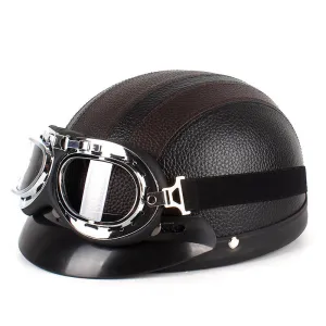 Motorradhelm mit Schutzbrille