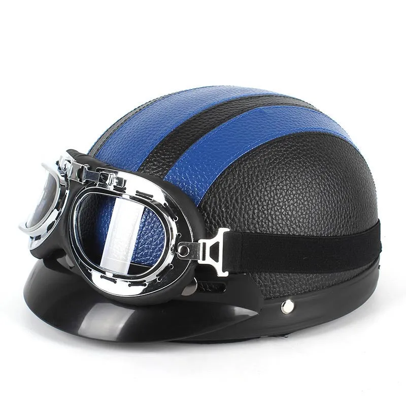 Motorradhelm mit Schutzbrille