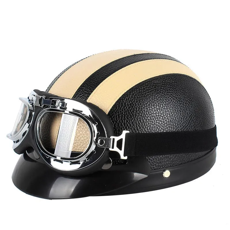 Motorradhelm mit Schutzbrille
