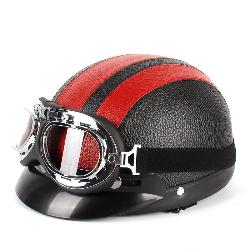 Motorradhelm mit Schutzbrille