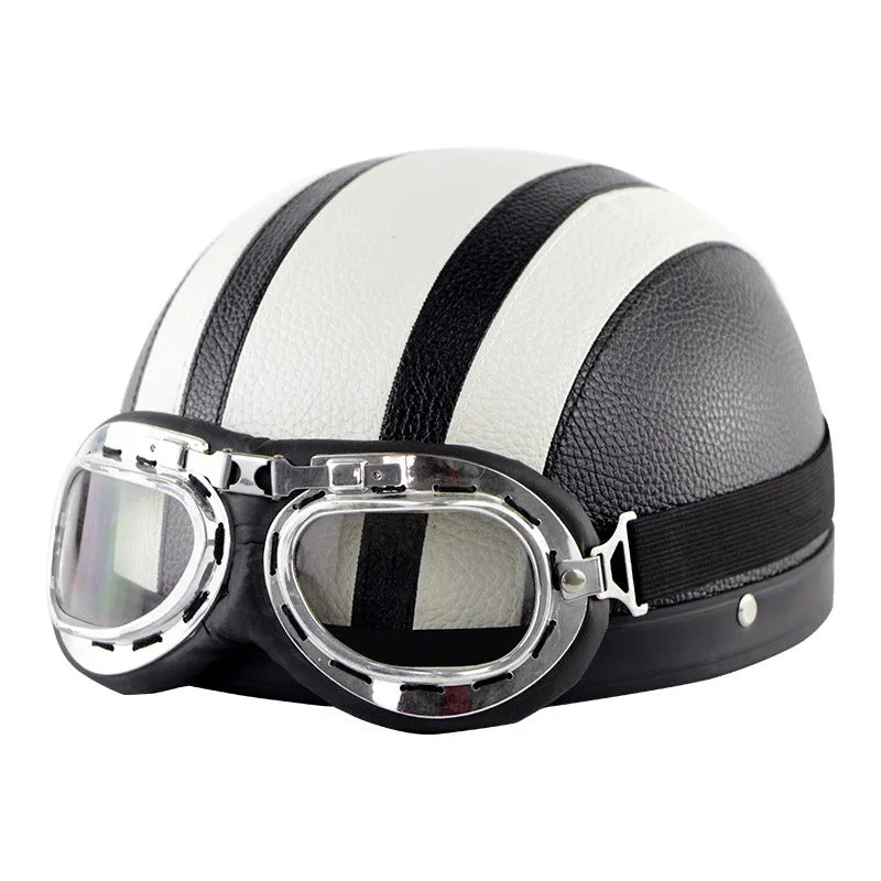 Motorradhelm mit Schutzbrille
