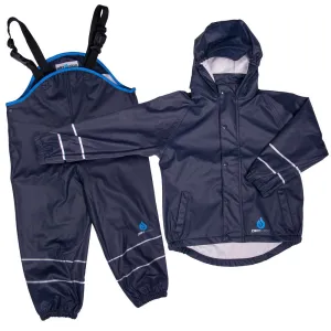 Navy Waterproof Jacket & Dungaree Set