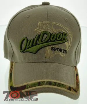 NEW! KISS MY BASS OUTDOOR SPORT FISHING CAP HAT TAN