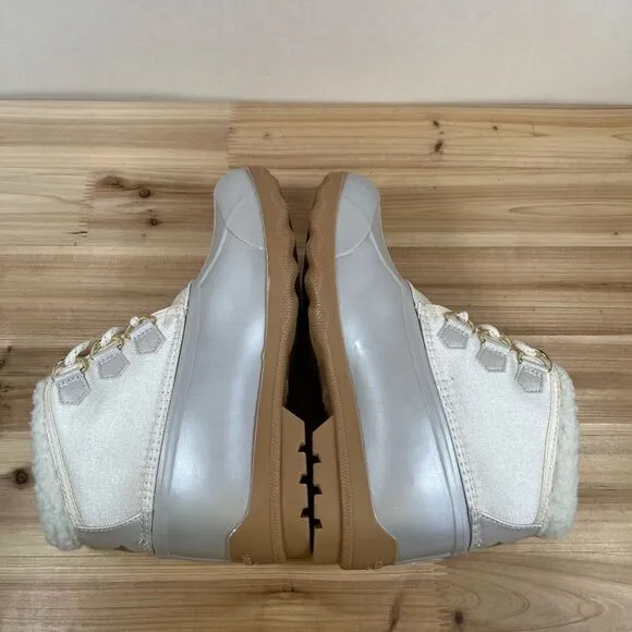 NEW Sperry Cozy Duck boots winter rain waterproof silver tan Womens 6 Mens 5