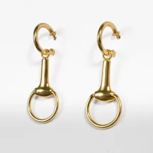 Odeza - Horse Bit 14K Gold on Sterling Silver Equestrian Earring